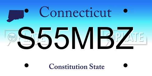S55MBZ Connecticut License Plate