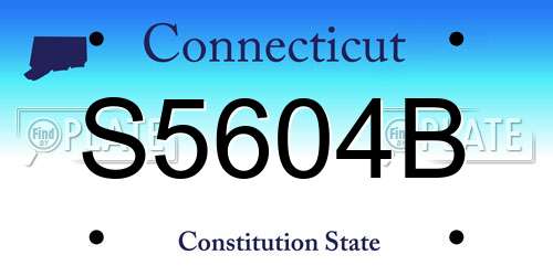 S5604B Connecticut License Plate