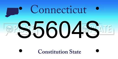 S5604S Connecticut License Plate
