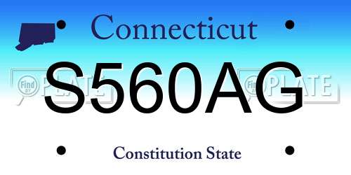 S560AG Connecticut License Plate