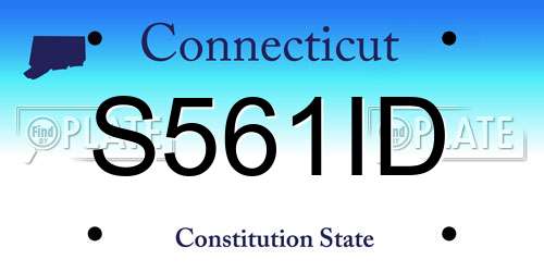 S561ID Connecticut License Plate