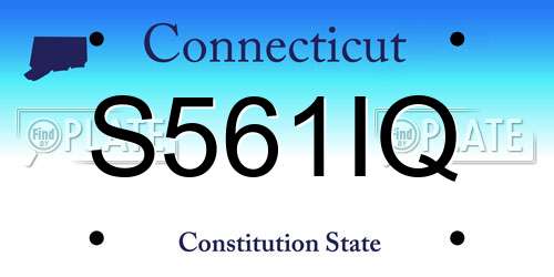 S561IQ Connecticut License Plate