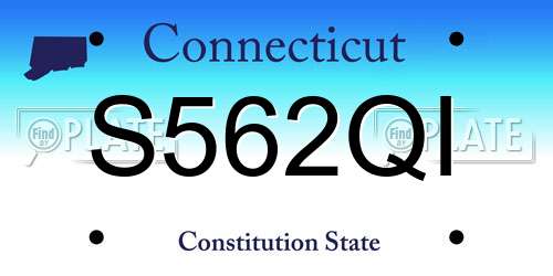 S562QI Connecticut License Plate