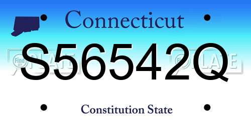 S56542Q Connecticut License Plate
