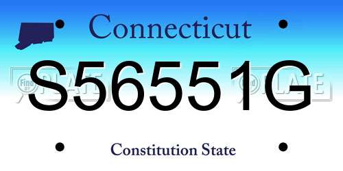 S56551G Connecticut License Plate