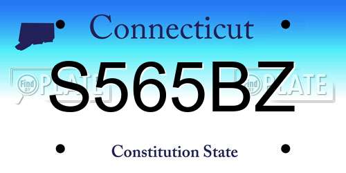 S565BZ Connecticut License Plate