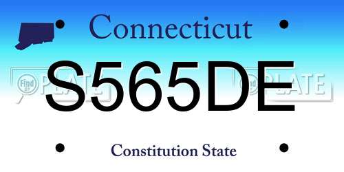 S565DE Connecticut License Plate