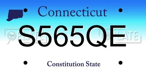 S565QE Connecticut License Plate