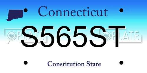 S565ST Connecticut License Plate