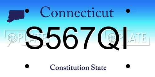 S567QI Connecticut License Plate