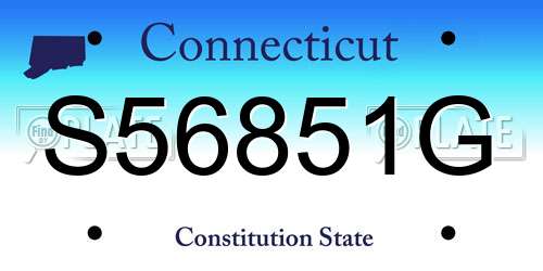S56851G Connecticut License Plate