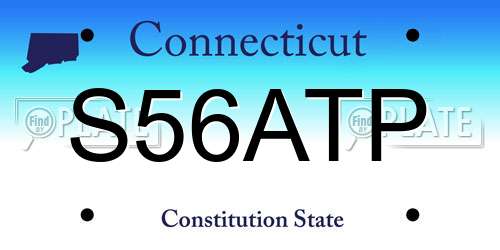 S56ATP Connecticut License Plate