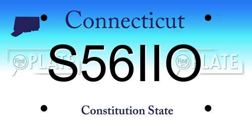 S56IIO Connecticut License Plate