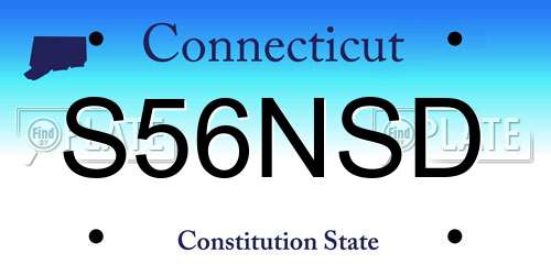 S56NSD Connecticut License Plate