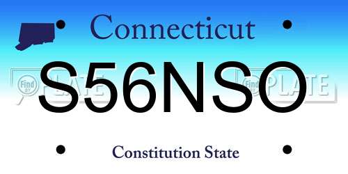 S56NSO Connecticut License Plate
