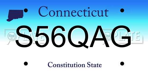 S56QAG Connecticut License Plate