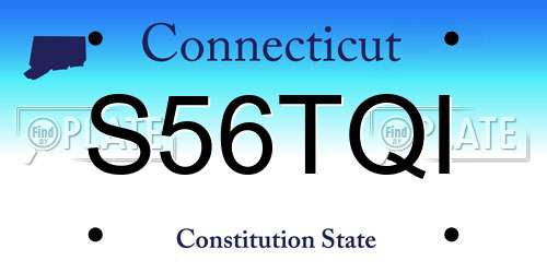 S56TQI Connecticut License Plate
