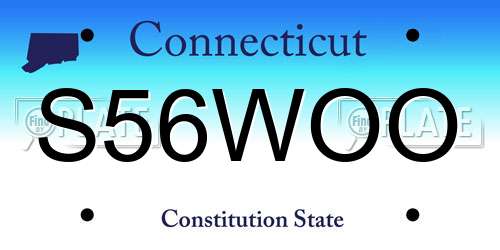 S56WOO Connecticut License Plate