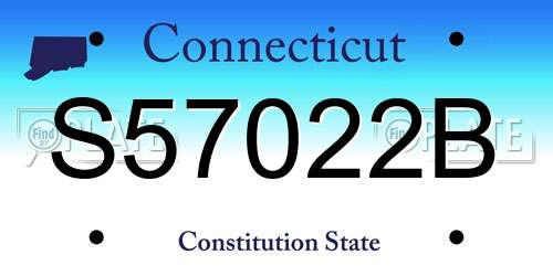 S57022B Connecticut License Plate