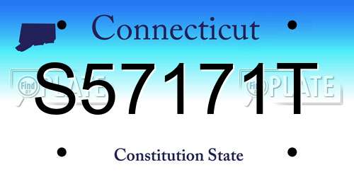 S57171T Connecticut License Plate