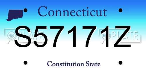 S57171Z Connecticut License Plate