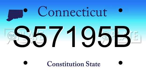 S57195B Connecticut License Plate