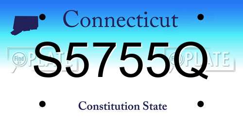 S5755Q Connecticut License Plate