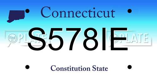 S578IE Connecticut License Plate