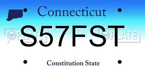 S57FST Connecticut License Plate