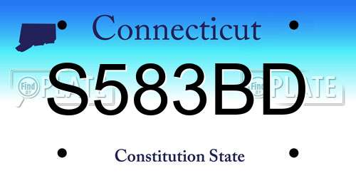 S583BD Connecticut License Plate