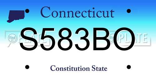 S583BO Connecticut License Plate