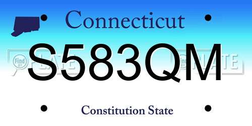 S583QM Connecticut License Plate