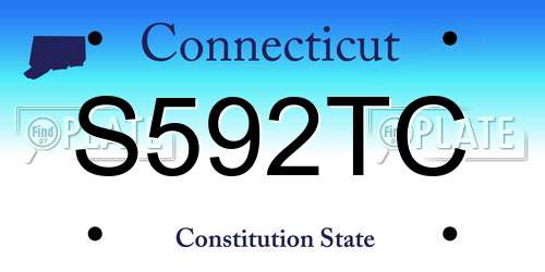S592TC Connecticut License Plate