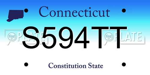 S594TT Connecticut License Plate