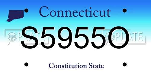 S5955O Connecticut License Plate