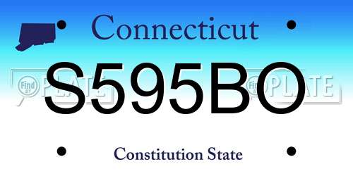 S595BO Connecticut License Plate