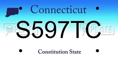 S597TC Connecticut License Plate