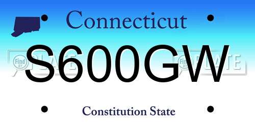 S600GW Connecticut License Plate