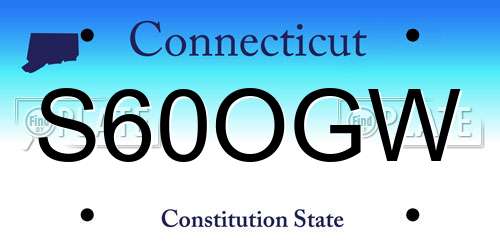 S60OGW Connecticut License Plate