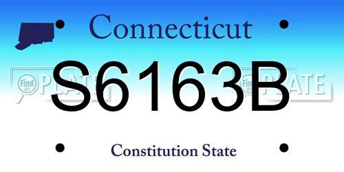 S6163B Connecticut License Plate