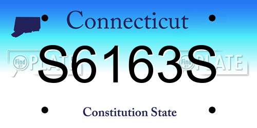 S6163S Connecticut License Plate