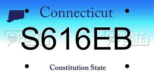 S616EB Connecticut License Plate