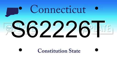 S62226T Connecticut License Plate