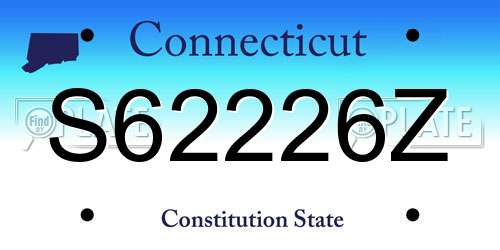 S62226Z Connecticut License Plate
