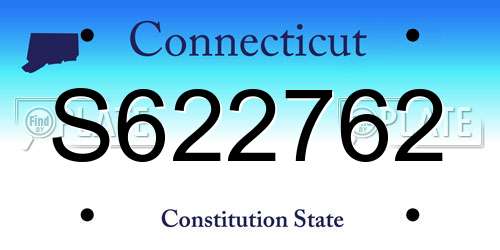 S622762 Connecticut License Plate