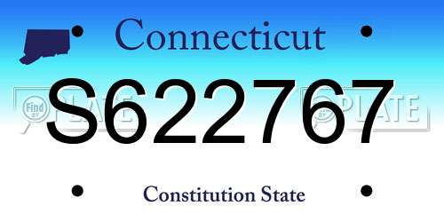 S622767 Connecticut License Plate