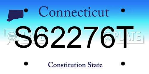 S62276T Connecticut License Plate