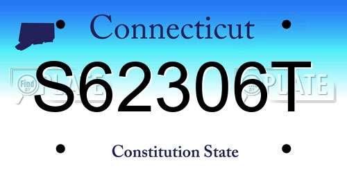 S62306T Connecticut License Plate