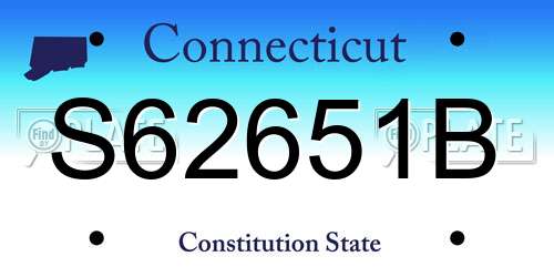 S62651B Connecticut License Plate