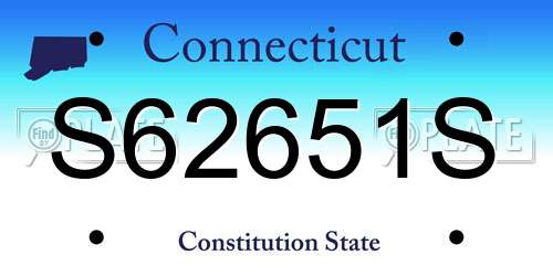 S62651S Connecticut License Plate